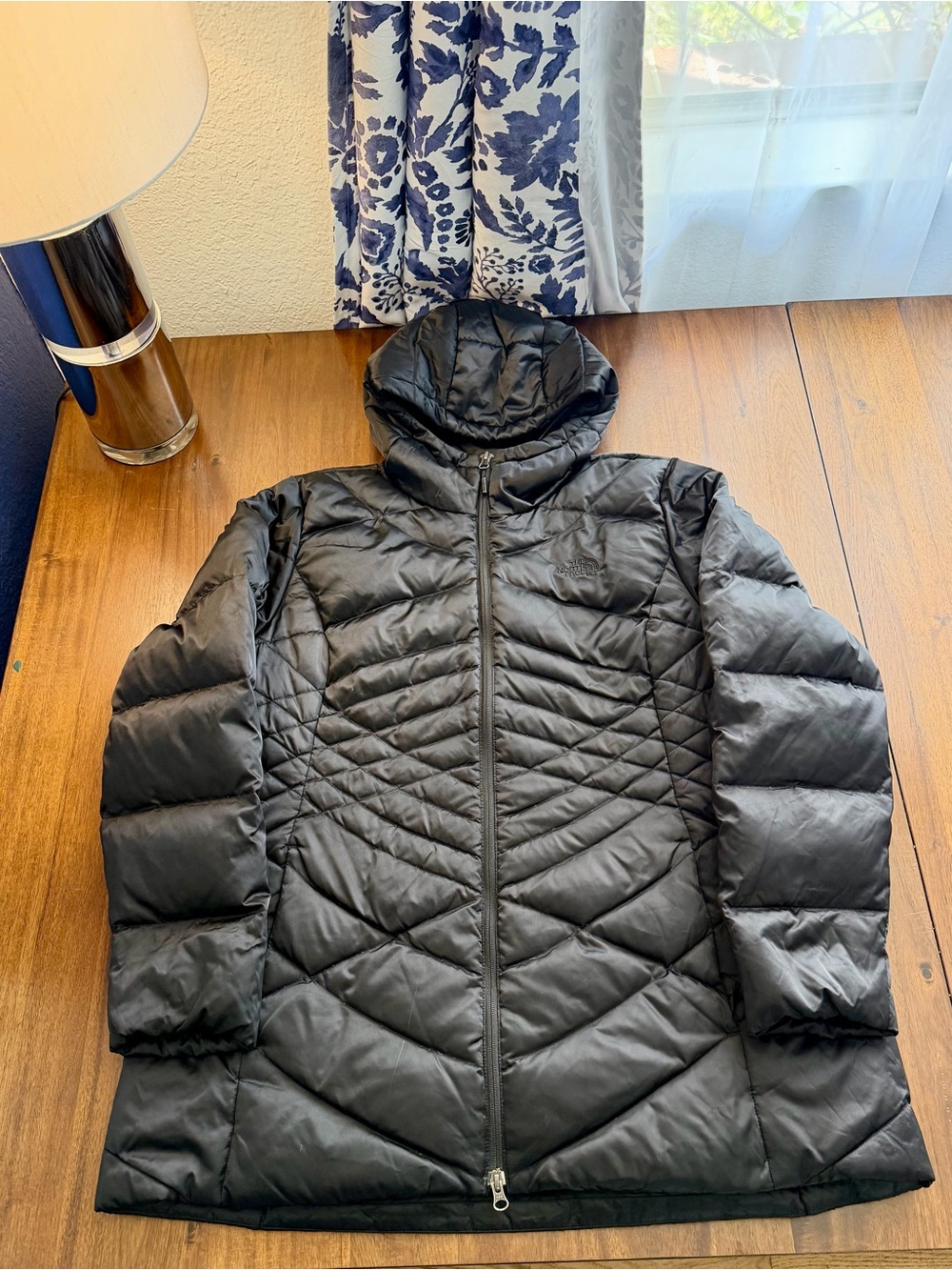The North Face Down Black Quilted Hooded Puffer Jacket